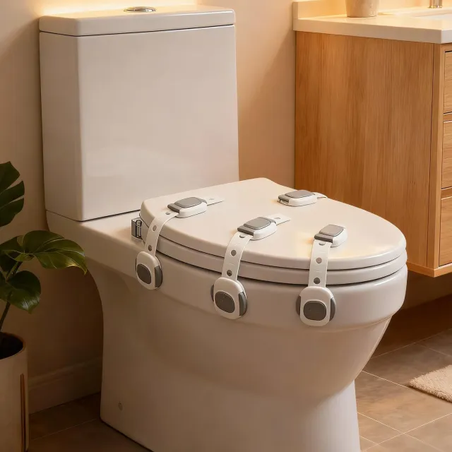 SKYROKU Toiletlås til Baby 2-pak Selvklæbende